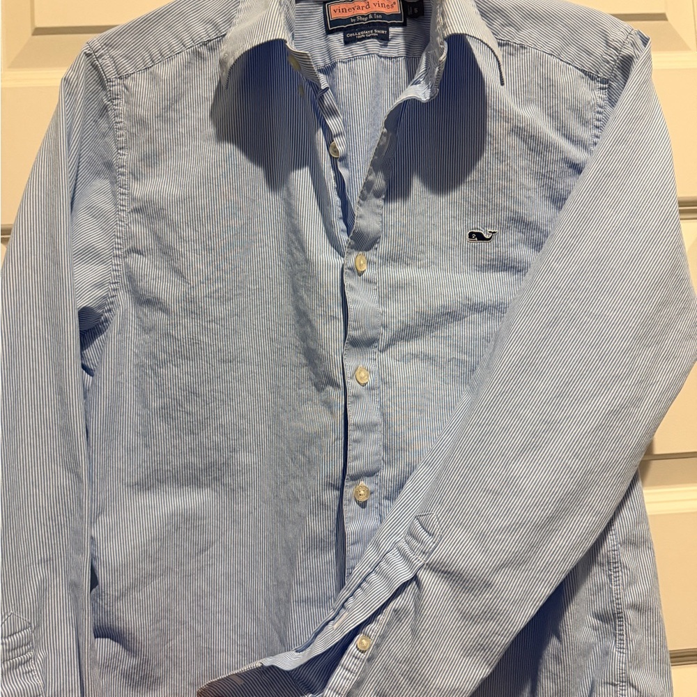 Vineyard Vines Light Blue Men's Button-Down Shirt - Picture 7 of 7